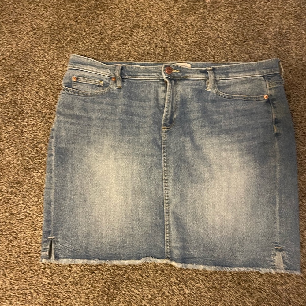 Loft denim mini skirt